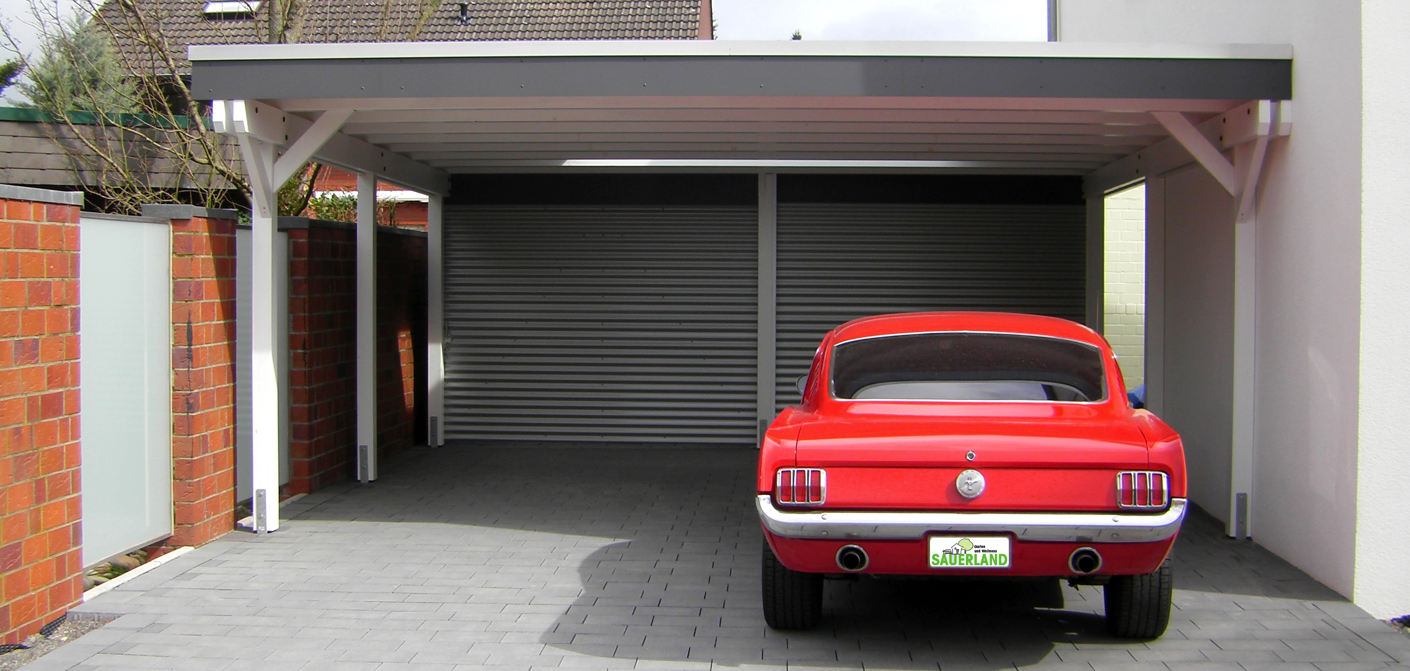 Mustang in Carport