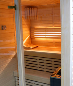Espenholzsauna 150x150cm Innenausstattung